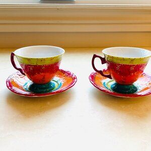 Maisons du Monde Ceramic 2-Piece Tea/Coffee/Espresso Cup Set NWOT